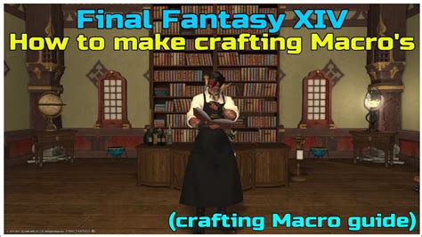 ffxiv crafting macro generator.